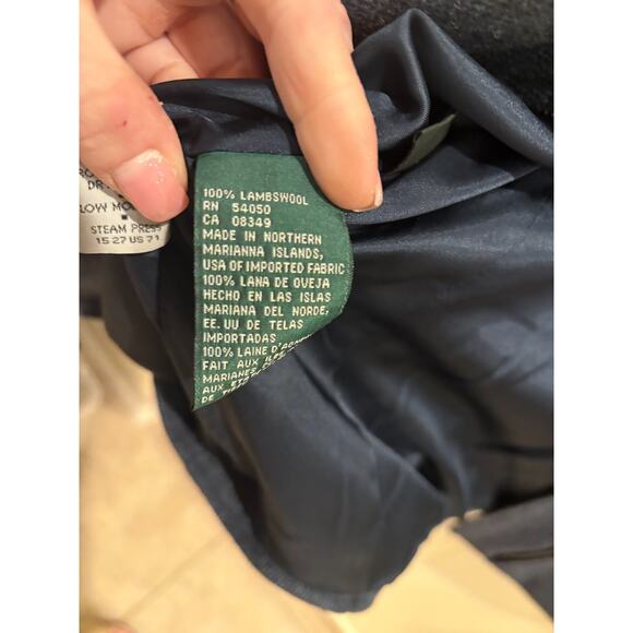 Women's Lauren Ralph Lauren 100% Lambswool Smokey Blue Full Zip Jacket Size 8 - Picture 4 of 6